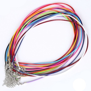 HANGJIAN 10Pcs/Pack Jewelry Making Charm Necklace Pendant Jewelry 1.5mm Findings Braided Rope DIY Lobster Clasp Adjustable Chain/Multicolor (5)