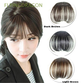 FLYINGDRAGON Two Side Bangs False Hair Front Neat Bang Fringe Hairpieces Air Bangs for Women Thin Invisible Accessories Hair Extension Clip In Bangs Hair Styling Synthetic/Multicolor