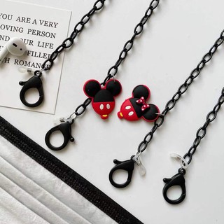 New creative cartoon mouse acrylic lanyard necklace glasses chain earphone chain