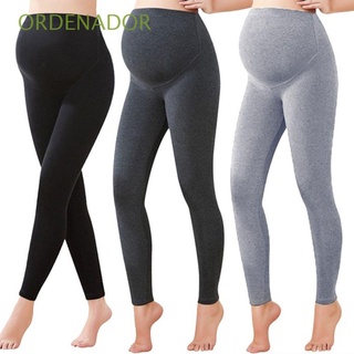 ORDENADOR Fitness Slim leggings Color solido El embarazo Yoga Pants Las mujeres embarazadas Cintura alta Acogedor Moda Mujer Skinny Tejido de maternidad/Multicolor