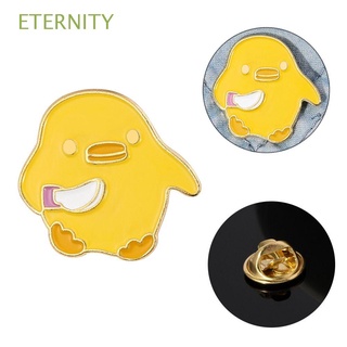 eternity creative esmalte pines moda pato amarillo ropa solapa pin lindo mochila accesorios metal insignia de dibujos animados animal broche