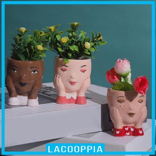 [LACOOPPIA] Cara maceta maceta cabeza cabeza maceta cara maceta figuritas Mini plantas verdes
