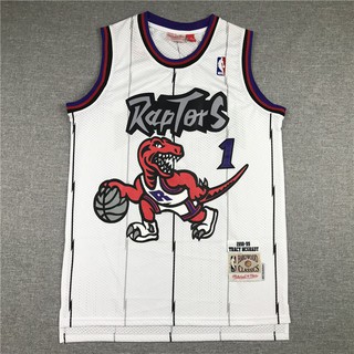 NBA Jersey Toronto Raptors No.1 Mcgrady Mcgrady Jersey Sports vest Retro label white