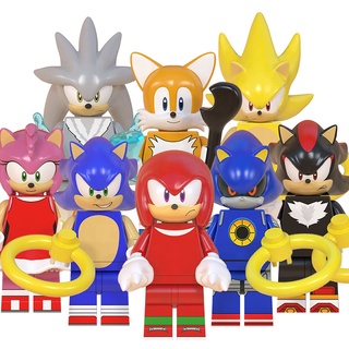 Anime Sonic Cartoon Compat Vel Mini Figuras Teirusu Plata Bloques De Construcción Juguetes