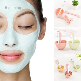 Weifeng 4 en 1/cuchara cepillo de cuchara para mascarilla Facial casera/maquillaje de belleza