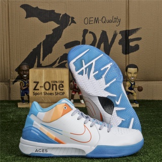 NIKE ZOOM KOBE IV PRELUDE KOBE 4 Basketball shoes for men White/Blue Nike sports shoes