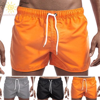 Pantalones cortos bolsillo Fitness entrenamiento pantalones cortos playa Casual atlético trajes de baño hombres