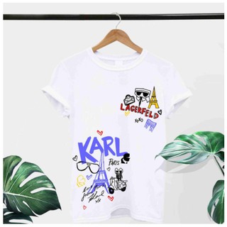 Cherrios - camiseta mujer KARL LAGERFELD algodón 30s blanco DS127