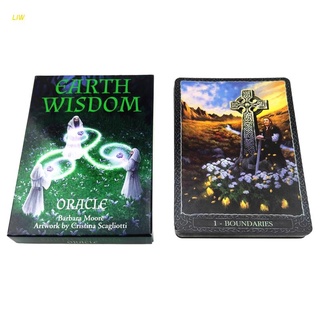 Juego De mesa Liw Terra Wisdom Oracle Completo inglés 32 Cartas baraja Tarot