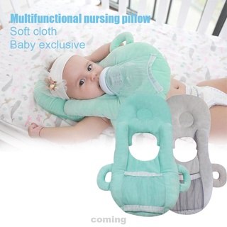 Hogar seguro desmontable multifuncional portátil mezclas de algodón soporte de biberón cojín de lactancia bebé (7)