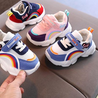 Zapatillas de deporte de buena calidad transpirable arco iris suave luz inferior