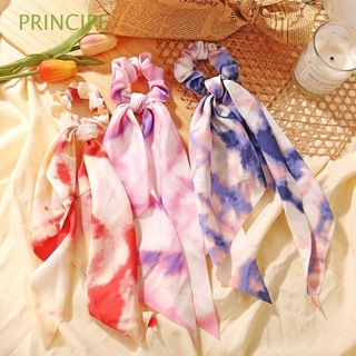 principe moda mujeres accesorios de pelo cinta niñas arco pelo cuerda lazos cola de caballo bufanda elástico punto floral impresión diademas vintage scrunchies