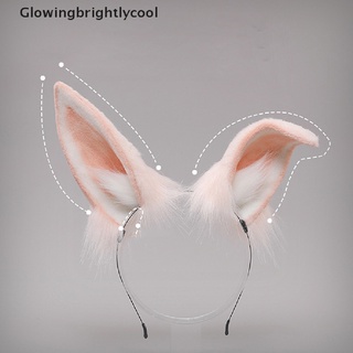 [gbc] diademas peludas de conejo gato orejas headwear conejito pelo aro para halloween cosplay [glowingbrightlycool]