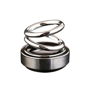 Solar Double Ring Rotating Suspension Car Perfume Air Freshener