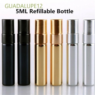 guadalupe12 botella de vidrio de viaje para el cuidado de la salud atomizador recargable botellas portátiles de 5 ml boquilla perfume alcohol spray aroma bomba/multicolor