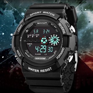 Reloj deportivo Digital LED multifunción impermeable electrónico reloj de pulsera Casual para hombre