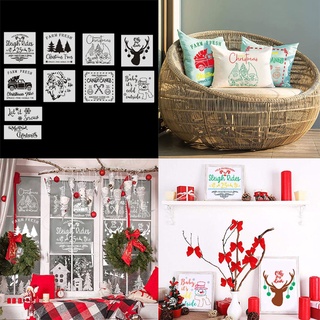 lu reutilizable plantillas de navidad plantilla reutilizable artesanía para arte dibujo pintura tarjetas de escritura diario regalo diy para niños