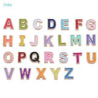 Febs cuentas De cuentas De letras A-Z Esmalte Multicolor con colgante De letras