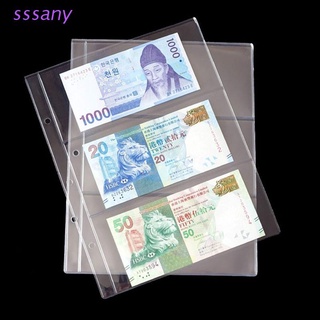 sss 1 álbum páginas 3 bolsillos billete de dinero nota titular de la moneda de pvc colección 180x80mm