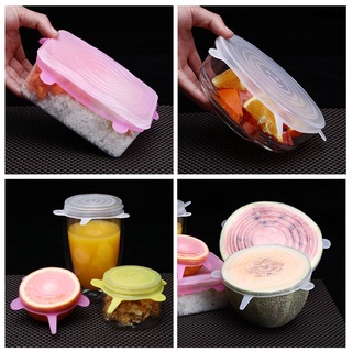 Cubierta de silicona de alimentos Universal tapas de silicona para utensilios de cocina tazón olla reutilizable tapas elásticas accesorios de cocina (8)