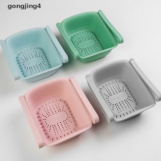 [gongjing4] organizador estirable para refrigerador, cajón, cesta de cocina, ahorro de espacio, congelador mx12
