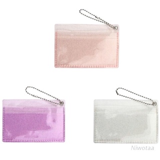 niwotaa mujeres pvc transparente jelly bag mini dinero cartera titular de la tarjeta de mano