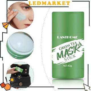 Ledtik 40g Green Tea masquea Planta exótica extracto de piel agua aceite caña de equilibrio arcilla masquea Para niña