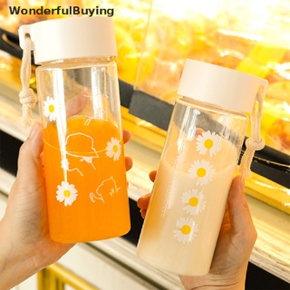 [wonderfulbuying] Botellas de agua de margarita de 500 ml sin BPA de viaje taza de té botella de agua portátil cuerda caliente