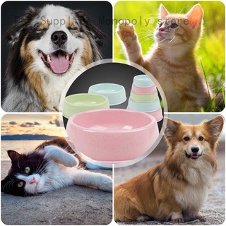 Azul verde rosa grado alimenticio paja de trigo perro tazón mascota gato alimentador plato y alimentos cuencos de agua para pequeños medianos perros grandes no Skid