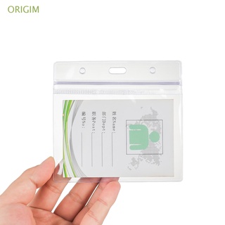 ORIGIM Travel ID Card Holder Cover Clear Immunization Card Holder Protector PVC Plastic Resealable Waterproof 4X3 inch 10 Pack
