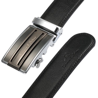 Nfe cinturón De cuero flexible con hebilla De Metal Automática Para hombre/poche Casual (3)
