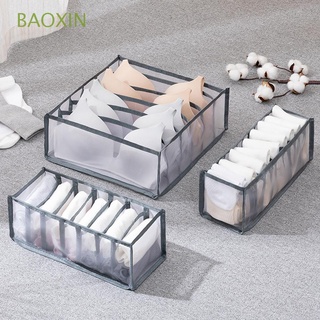 BAOXIN Household Storage Box Dormitory Organizer Drawer Divider Underpants Wardrobe Closet Foldable Socks Bra Underwear Home Save Space Compartments