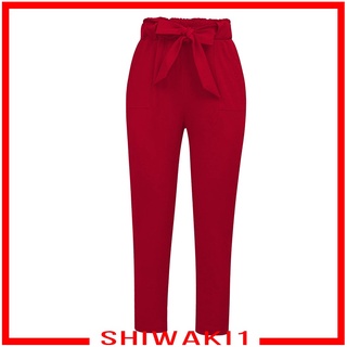 [SHIWAKI1] Pantalones casuales para mujer, cintura alta, pantalón de lápiz para oficina
