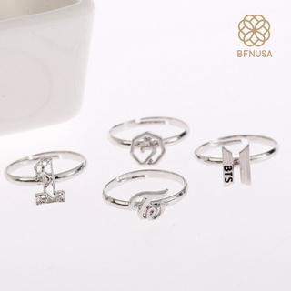 <Ring>Kpop BTS Got7 Twice letra signo apertura ajustable anillo de dedo joyería regalo