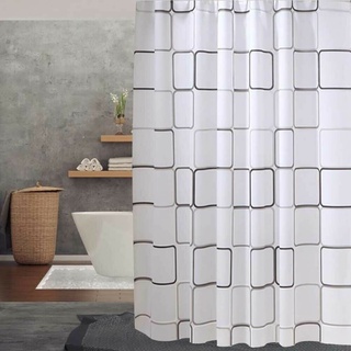 OKDEALS nueva cortina de ducha hogar jardín Extra largo quadro gran gota baño moderno Simple línea de agua tela de ducha línea de agua tela (8)