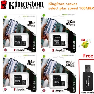 kingston tarjeta de memoria micro sd velocidad 100mb/s clase 10 alta velocidad tf tarjeta 32gb/64gb/128gb/256gb clase a1