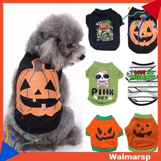 [Wmp] ropa para mascotas, diseño de calabaza, diseño de calabaza, para mascotas, perro, manga corta, traje para Ghost Festival