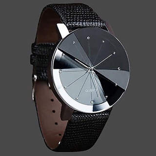 <Sale> Men Fashion Luxury Stainless Steel Quartz Sport Faux Leather Band Wrist Watch