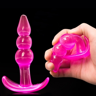 Silicona Anal Butt Plug G-Spot estimulación ventosa Jelly consolador Anal juguetes sexuales (2)