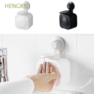hengke impermeable caja de jabón organizador hogar dispensador de jabón abs baño ventosa tipo de prensa montado en la pared/multicolor