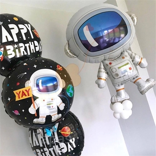 TAPAS 1/20pcs globos colgantes de papel de aluminio favores espacio exterior galaxia bandera cohete barco decoración niños cumpleaños planeta astronauta fiesta temática suministro