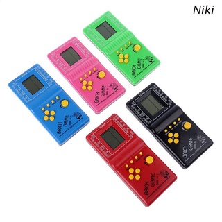 niki lcd juego electrónico vintage clásico tetris ladrillo mano arcade bolsillo juguetes