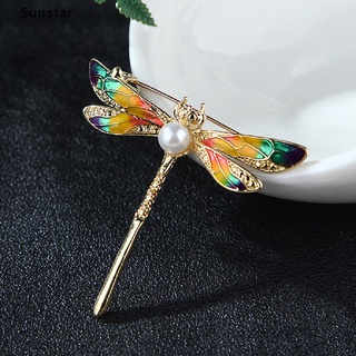 [Sunstar] Broches de libélula Vintage de cristal para dama, diseño de animales (3)