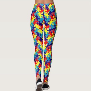 El Rompecabezas Colorido Del Mosaico Imprimió Los Pantalones De La Aptitud Que Absorben La Humedad Pantalones De Yoga De Fondo De Las Mujeres Atractivas
