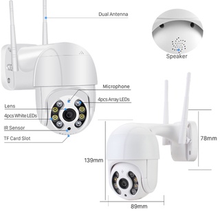 Cámara IP HD 1080P inteligente WiFi inalámbrica CCTV PTZ seguridad del hogar IR Cam hengmaTimeMall