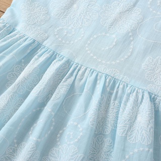 Mod hermoso verano sin mangas princesa vestido completo algodón Floral impreso vestido 09-28 (1)