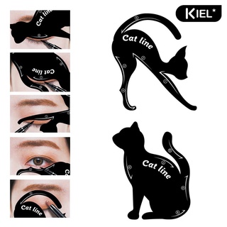 [KIEL] 1 par de plantillas delineador de ojos de línea para gatos/herramienta de belleza de maquillaje