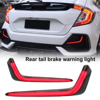 fenwenj 2Pcs Tail Light Easy to Use Perfect Fitment ABS LED Car Tail Brake Lamp Warning Light for Honda Civic 19-20