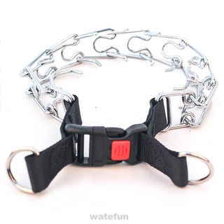 Práctica cadena de entrenamiento segura tamaño ajustable al aire libre caminar con hebilla Snap Collar de diente de perro