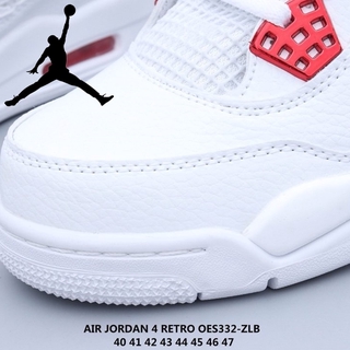 Nike zapatos Nike Air Jordan 4 Retro AJ4 Nike Jordan 4a generación botas de cuero Casual cojín amortiguación zapatos de baloncesto zapatos de los hombres zapatillas de deporte zapatos de baloncesto zapatos para correr (7)